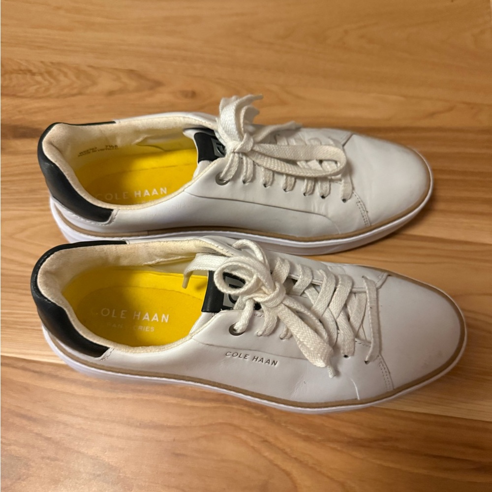 Cole Haan White Sneakers with Black Detail